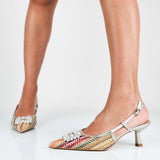 Manon - Decollette Slingback Placca Perle