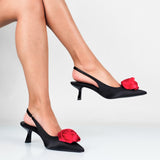 Teresa - Decollette Raso Slingback