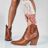 Amelie - Stivaletti Texani Donna Gambale Laserato