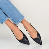 Nathalie - Ballerine Slingback Con Tacco Largo