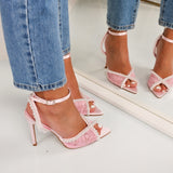 Liuta - Sandali Donna Con Perle E Pizzo