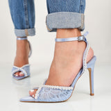 Liuta - Sandali Donna Con Perle E Pizzo