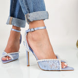 Liuta - Sandali Donna Con Perle E Pizzo