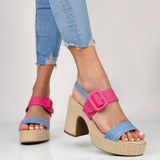 Gry - Sandali Donna Con Plateau