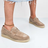 Misha - Mocassini Barca Donna Vera Pelle Made In Italy