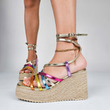 Lyn - Sandali Donna Zeppa In Corda