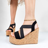 Loredana - Sandali Con Zeppa Sughero