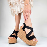 Loredana - Sandali Con Zeppa Sughero