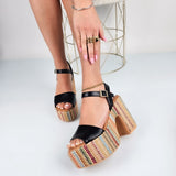 Cecy - Sandali Donna Con Plateau
