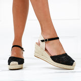 Edwige - Sandali Espadrillass Con Zeppa