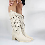 Anum - Stivali Texani Donna Gambale Laserato